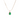 Green cubic zirconia pendant necklace – gold-plated vintage-style jewelry for luck, success, and modern elegance.