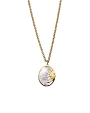 Pearl Shell Sun Pendant Necklace